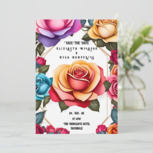 Brölloksinbjudan till Blommigten elegant Inbjudningar