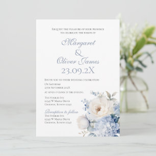 Brölloksinbjudan till Blommigten elegant Inbjudningar
