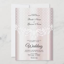 Brölloksinbjudan till Blommigten elegant White Snö Inbjudningar