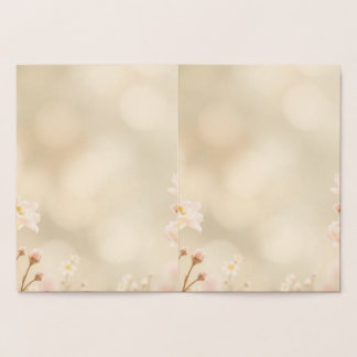 Brölloksinbjudan till Blommigten Pastel-elegant | Folierat Kort