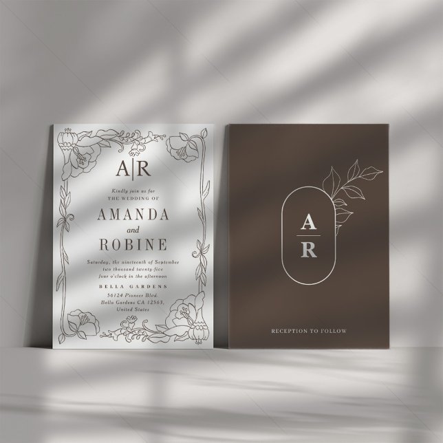 Brölloksinbjudan till Blommigten vintage Inbjudningar (Skapare uppladdad)