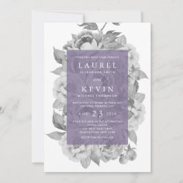 Brölloksinbjudan till Blommigten vintage | Violet Inbjudningar