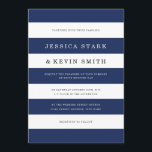 Brölloksinbjudan till chic Navy Rand Inbjudningar<br><div class="desc">Modern,  stripad bröllop-design av Shelby Allison. Fler alternativ för färg finns tillgängliga.</div>