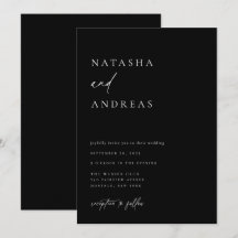 Brölloksinbjudan till Chicen contemporary