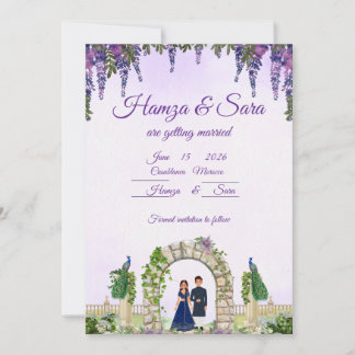 Brölloksinbjudan till elegant Chalkboard | Blommig Inbjudningar