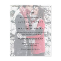 Brölloksinbjudan till Elegant med enkel fotokonfig