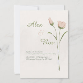 Brölloksinbjudan till elegant minimalistisk Blommi Julkort