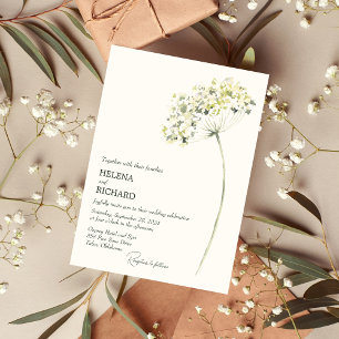 Brölloksinbjudan till elegant och Blommigt Inbjudningar