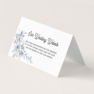 Brölloksinbjudan till elegant QR-kod - mappad Stäl Kort