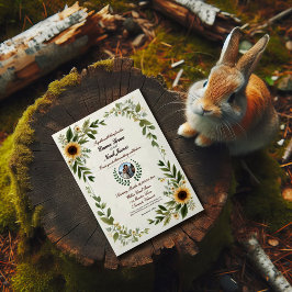 Brölloksinbjudan till elegant Rustic Blommigt Inbjudningar