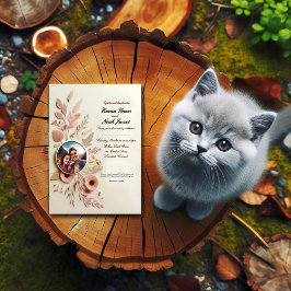Brölloksinbjudan till elegant Rustic Blommigt Inbjudningar