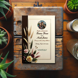 Brölloksinbjudan till elegant Rustic Blommigt Inbjudningar