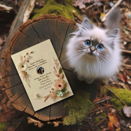 Brölloksinbjudan till elegant Rustic Blommigt Inbjudningar