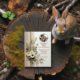 Brölloksinbjudan till elegant Rustic Blommigt Inbjudningar