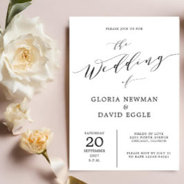 Brölloksinbjudan till elegant Scripture Calligraph Inbjudningar