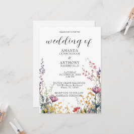 Brölloksinbjudan till elegant Vår Vild Flowers Inbjudningar