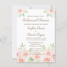 Brölloksinbjudan till elegant Watercolor Flowers Inbjudningar