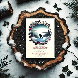Brölloksinbjudan till elegant Winter Romantik Inbjudningar