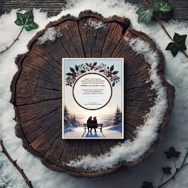 Brölloksinbjudan till elegant Winter Romantik Inbjudningar