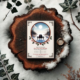 Brölloksinbjudan till elegant Winter Romantik Inbjudningar