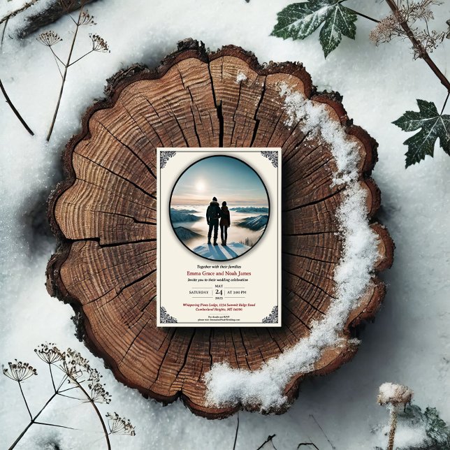 Brölloksinbjudan till elegant Winter Romantik Inbjudningar (Skapare uppladdad)