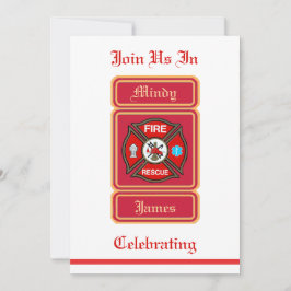 Brölloksinbjudan till EMT-Rädding för brandmän Inbjudningar