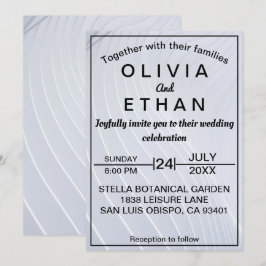 Brölloksinbjudan till Finare snyggt chic silver Inbjudningar