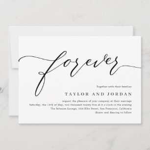 Brölloksinbjudan till Forever love EDITABLE FÄRG Inbjudningar