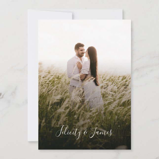 Brölloksinbjudan till grönt Leafy Blommigt Inbjudningar (Baksida)