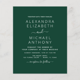 Brölloksinbjudan till Gröntens nya budget Flygblad