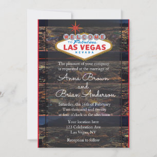 Brölloksinbjudan till Las Vegas Aerial View-bröllo Inbjudningar