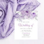 Brölloksinbjudan till Lavender & Silver budget<br><div class="desc">Lila Lavender & Silver Budget Wedding Blommigt</div>