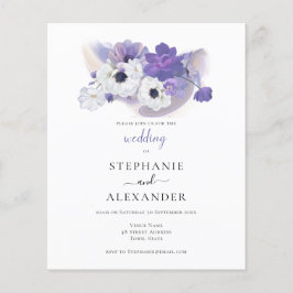 Brölloksinbjudan till Lila Blommigt