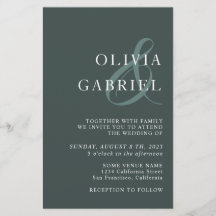 Brölloksinbjudan till minimal snyggt Typografi