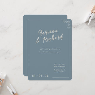 Brölloksinbjudan till Neutralten chic Inbjudningar