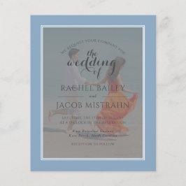 Brölloksinbjudan till Ocean Blue 2-Photo Budget