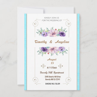 Brölloksinbjudan till Personlig med enkel Elegant Tack Kort