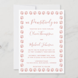 Brölloksinbjudan till Ro Guld Glitter Tass avtryck Inbjudningar