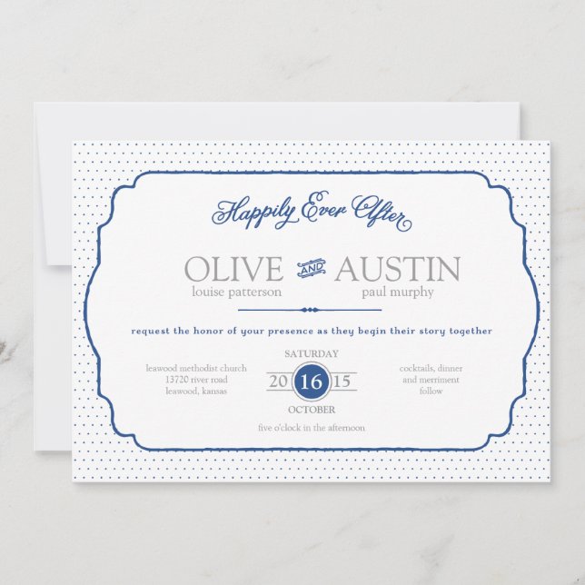 Brölloksinbjudan till Storybook Romantik Inbjudningar (Framsida)