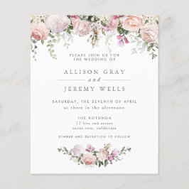 Brölloksinbjudan till Vår Blommigt för budget Flygblad