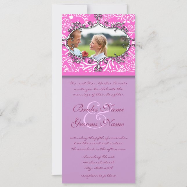 Brölloksinbjudan till vintage Ram Love birds Inbjudningar (Framsida)