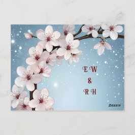 Brölloksinbjudningar för elegantens Blommigt Blomm Vykort