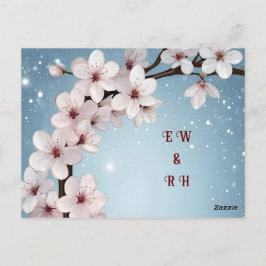 Brölloksinbjudningar för elegantens Blommigt Blomm Vykort