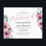 Brölloksinbjudningar för Rosa Blommigt<br><div class="desc">Inbjudan dina gäster för att fira din bröllopsdag,  med de här inbjudningarna till blommigten för rosa i elegant. Med en klassisk vit bakgrund,  en matris med rosa blommor och en snyggt bröllop-mall som är enkel att anpassa.</div>
