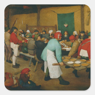 Bröllop, 1568 fyrkantigt klistermärke