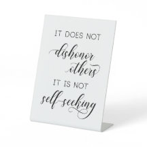 Bröllop "1 Corinthians 13" Kärlek är ingen ära