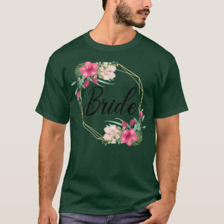 Bröllop 2022 Bride Flowers Förlovning säger ja T Shirt