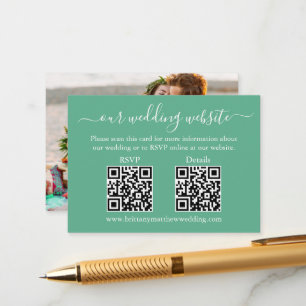 Bröllop 2 QR OSA - detaljer Foto Neo Mint Grönt Tilläggskort
