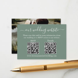 Bröllop 2 QR OSA Information om fotoskanning Grönt Tilläggskort