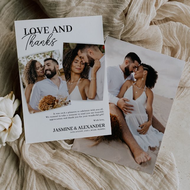 Bröllop 3-fototackkort tack kort (Skapare uppladdad)